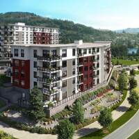 condow development with mountain behind
