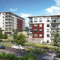 condo with car drkving by